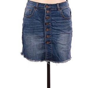 Blue indigo mini denim skirt size 11 stretchy material